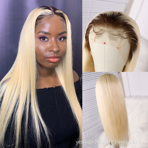 Yeswigs Blonde 1B613 Hd Full Transparent 360 Pre Plucked Lace Frontal Closure Wig Lace Front Wigs Human Hair For Black Women